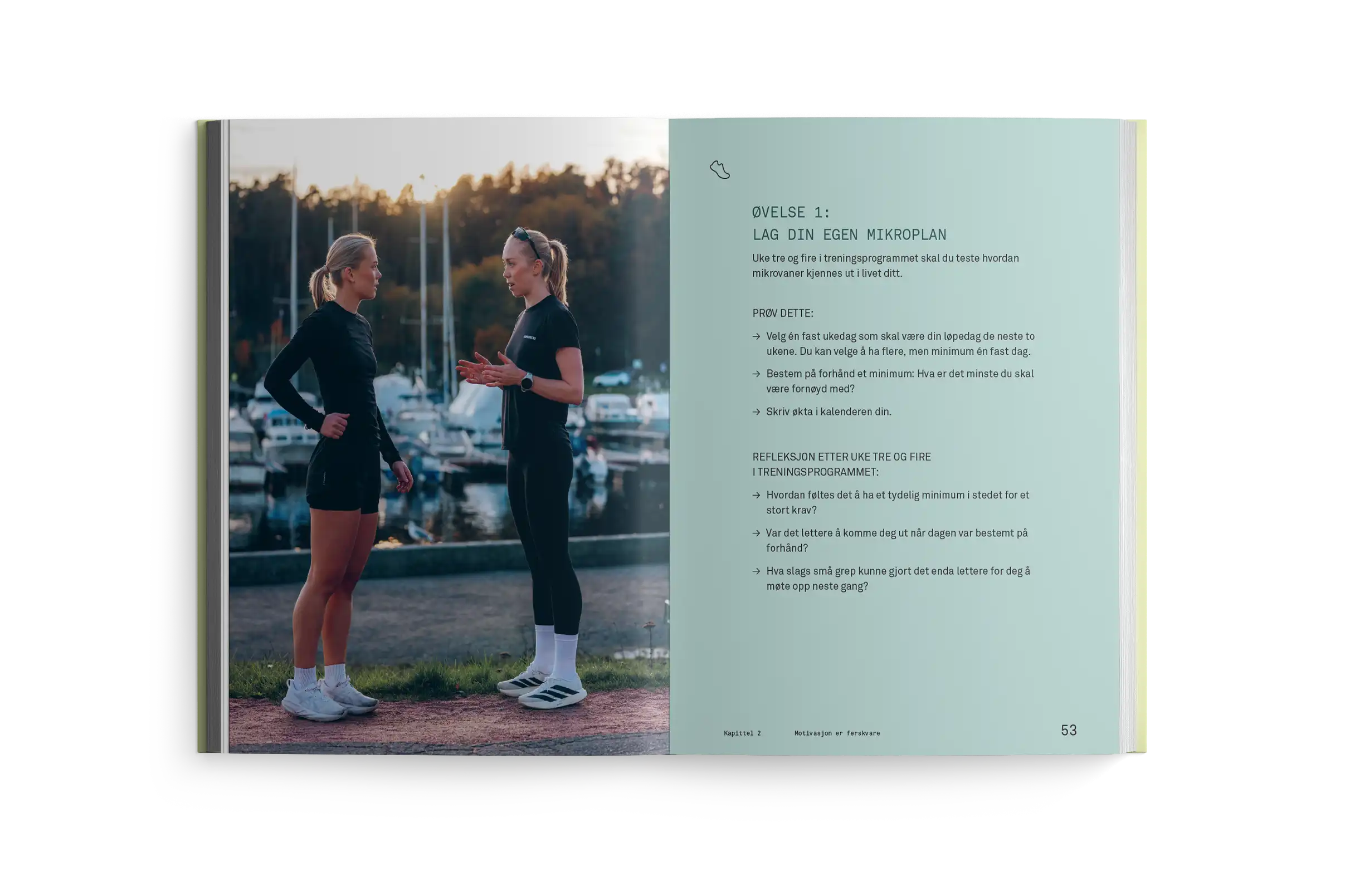 Fra boken: to løpere ved havnen